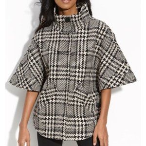 Tahari Houndstooth Cape